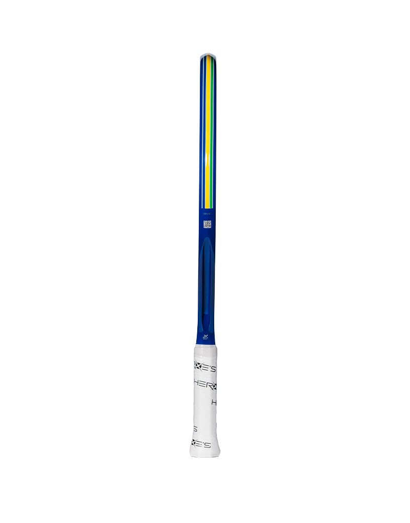 Heroe's x Senna beach tennis racket — side profile